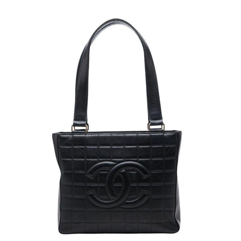 Chanel Coco Mark Choco Bar Lambskin Shoulder Bag